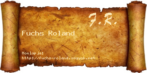 Fuchs Roland névjegykártya